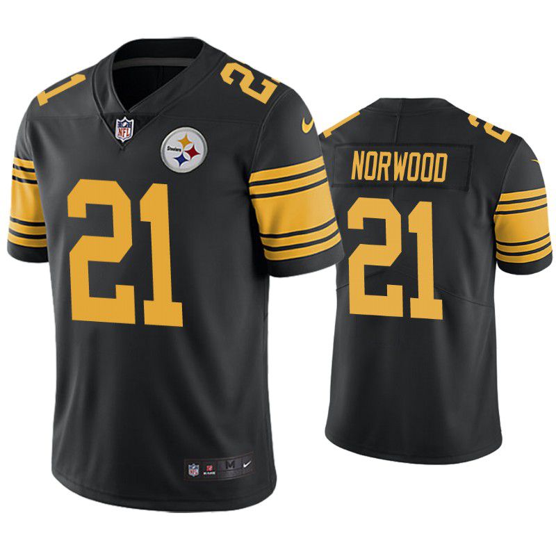 Men Pittsburgh Steelers #21 Tre Norwood Nike Black Limited Rush NFL Jersey